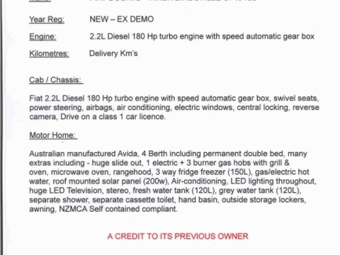 Avida - Birdsville C7454SL - Huge Slide Out